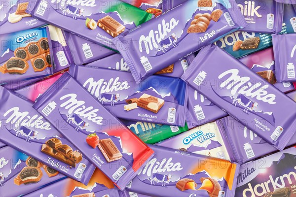 Milka chocolates different varieties wallpaper