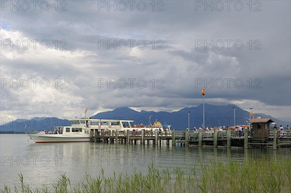 Jetty for excursion boats of the Chiemsee Schifffahrt