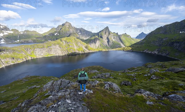 Young woman with backpack