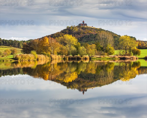 Landscape with lake in autumn