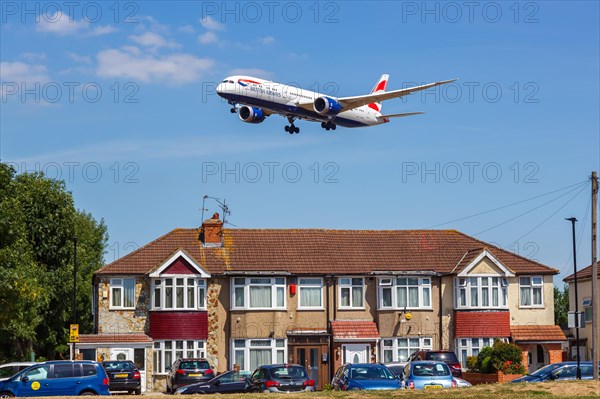 A British Airways Boeing 787-9 Dreamliner aircraft with registration G-ZBKC at London Heathrow Airport