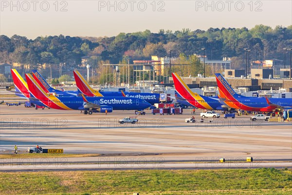 Boeing 737-800 aircraft of Southwest Airlines at Atlanta airport