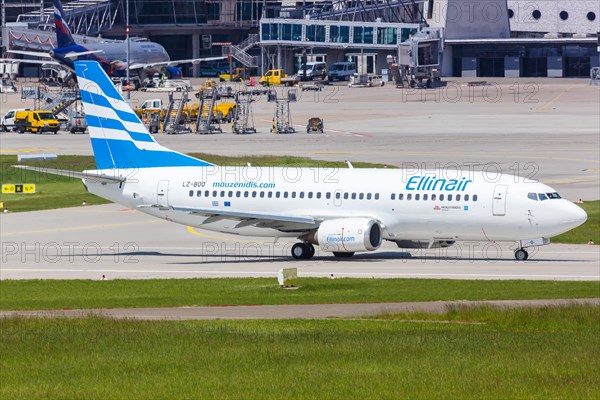 A Boeing 737-300 of Ellinair with the registration LZ-BOO at Stuttgart Airport