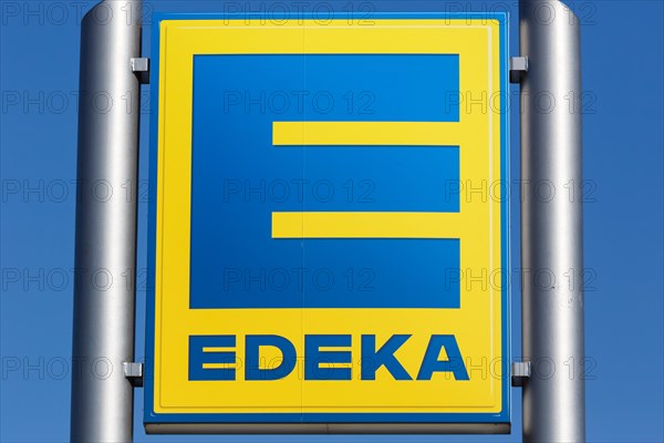 Edeka Logo Symbol Sign Supermarket Food Store Shop in Germany