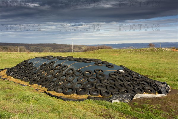 Old rubber tyres