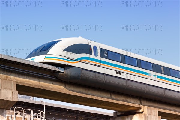 Transrapid Maglev maglev train in Longyang Road station in Shanghai