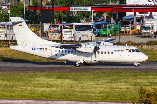 An ATR 42-500 aircraft of Easyfly with registration HK-5199 at Medellin airport