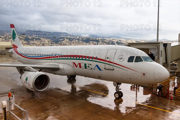 Airbus A320 of MEA Middle East Airlines with registration T7-MRC at Beirut Airport