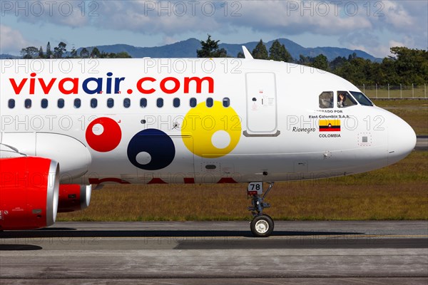 A Vivaair Airbus A320 aircraft with registration HK-5278 at Medellin Rionegro Airport