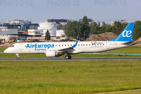 An Embraer 195 of Air Europa Express with registration EC-LLR at Warsaw Airport
