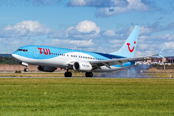 A TUI Boeing 737-800 with registration D-ATYJ at Stuttgart Airport