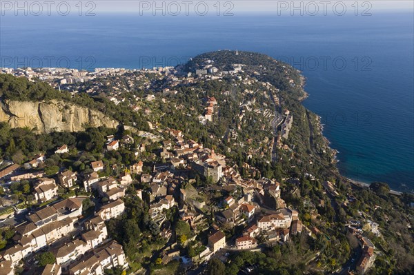 Aerial view Roquebrune Cap Martin