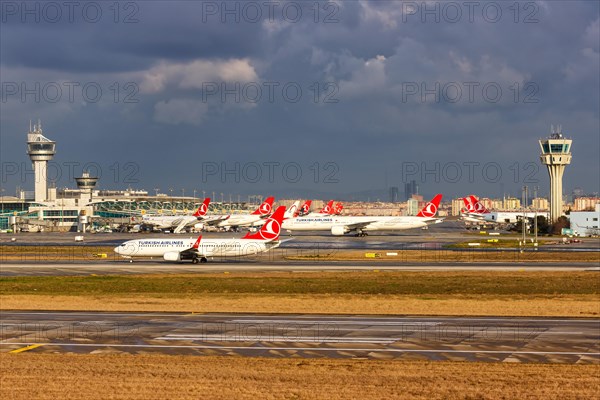 Turkish Airlines aircraft at Istanbul airport