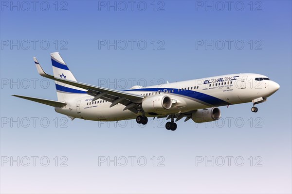 A Boeing 737-900ER aircraft of El Al Israel Airlines with registration number 4X-EHI at Tel Aviv Airport