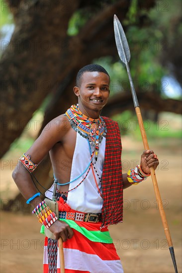 Samburu warrior with spear