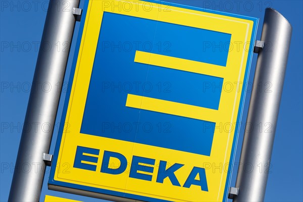 Edeka Logo Symbol Sign Supermarket Food Store Shop in Germany