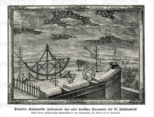 Primitive astronomical instruments from a German observatory of the 16th century