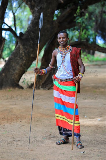 Samburu warrior with spear