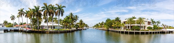Florida Las Olas Panorama City Marina Boats in Fort Lauderdale