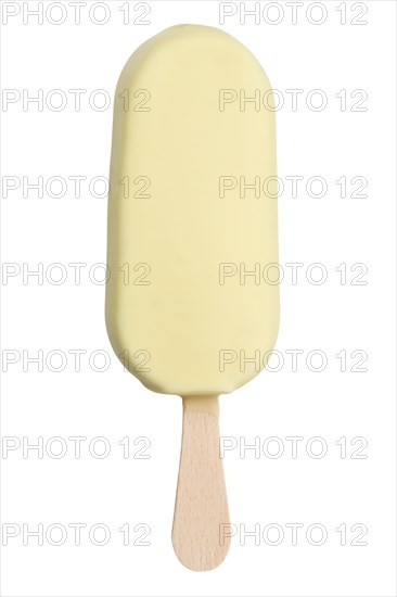 Popsicle chocolate ice cream white chocolate summer isolated cropped against a white background