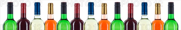 Wine bottles wine bottles bottle neck in a row banner red wine white wine exempted exemption