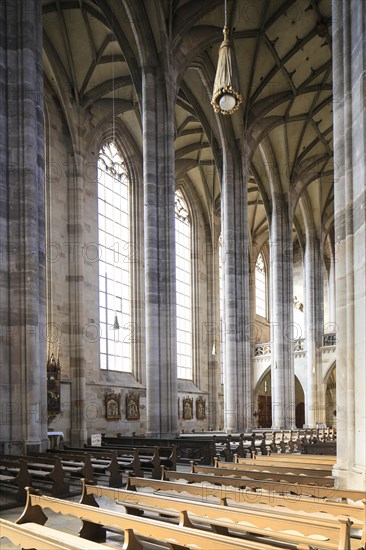 Interior late Gothic hall church Minster St