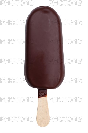 Popsicle chocolate ice cream dark chocolate summer isolated cropped on a white background