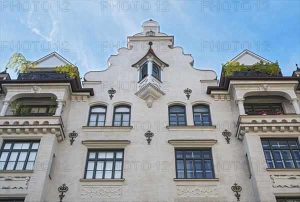 East facade with balconies