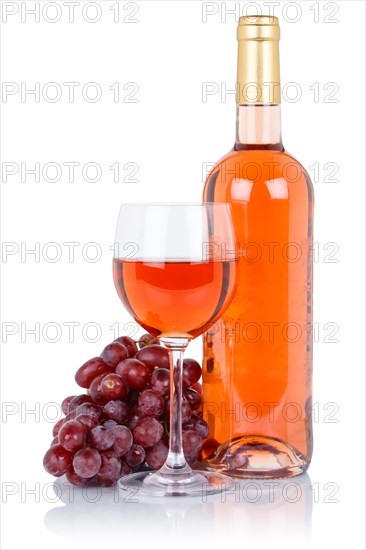 Wine wine bottle wine glass bottle rose glass rose wine grapes alcohol drink exempted exempt isolated