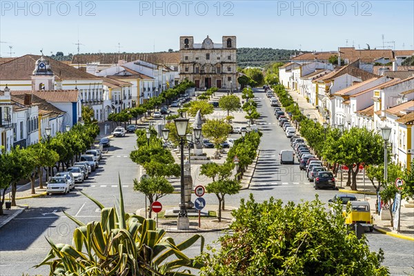 Republic square in city center of historic Vila Vicosa