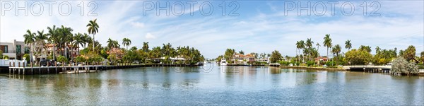 Florida Las Olas Panorama City Marina Boats in Fort Lauderdale