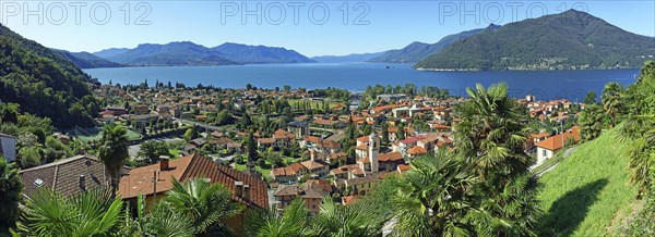 Panorama over Maccagno and Lake Maggiore