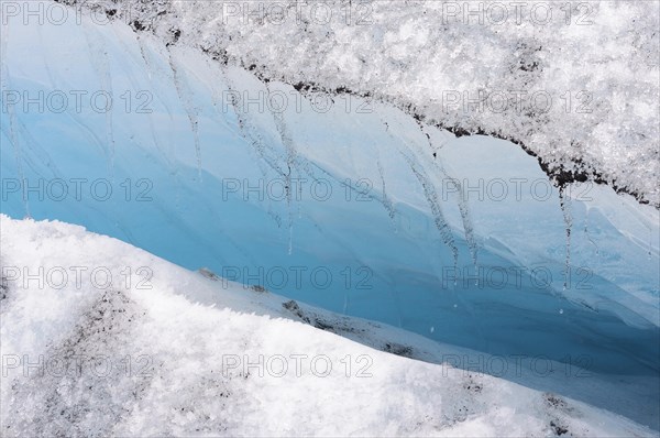 Melting glacier ice