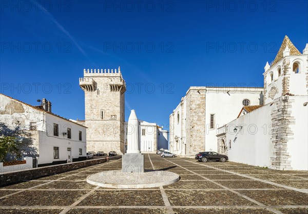 Historic square with the castle