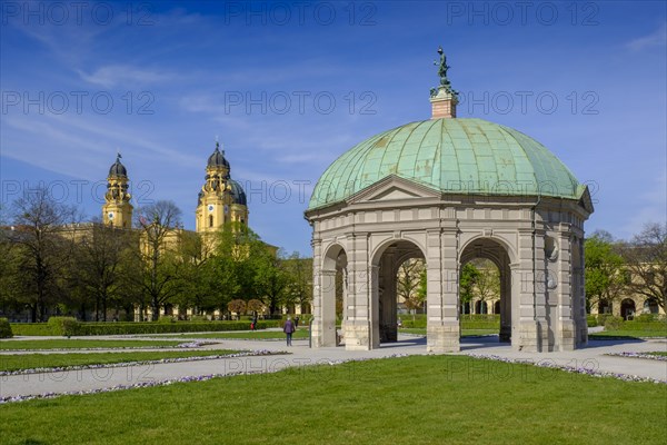 Diana Temple in Hofgarten and Theatine Church