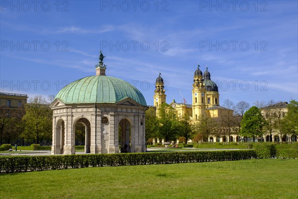 Diana Temple in Hofgarten and Theatine Church