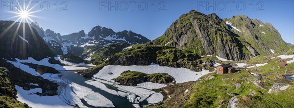 Lake Isvatnet with ice