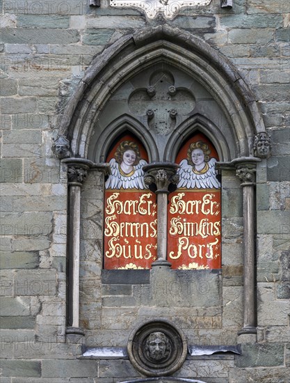 Window niche with angel paintings