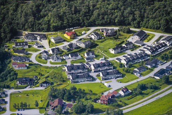 Houses and streets from above