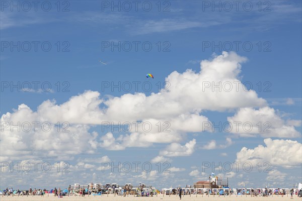 Blue sky with clouds over the beach