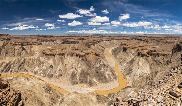 Fish River Canyon with cloudy sky