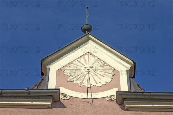 Sundial around 1900 on an art nouveau house