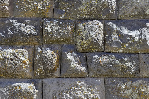 Inca stone wall with precise stone setting