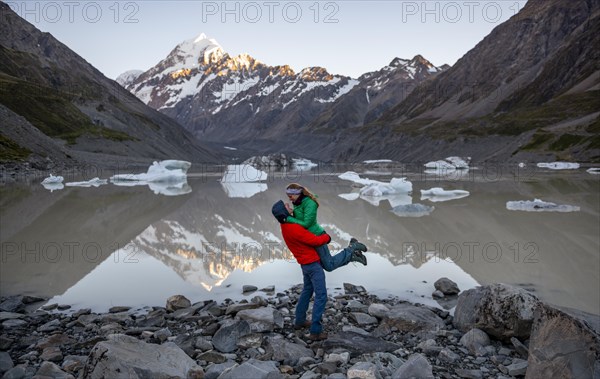 Young couple at Hooker Lake