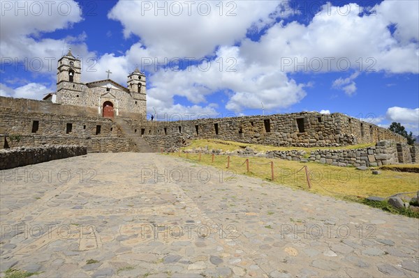 Inca Sun Temple with attached cathedral from the colonial period