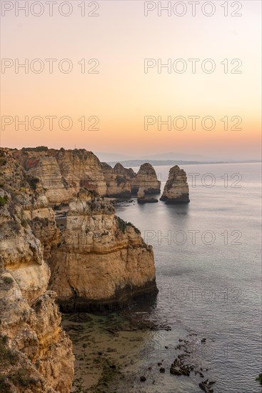 Rugged rocky coast with cliffs of sandstone