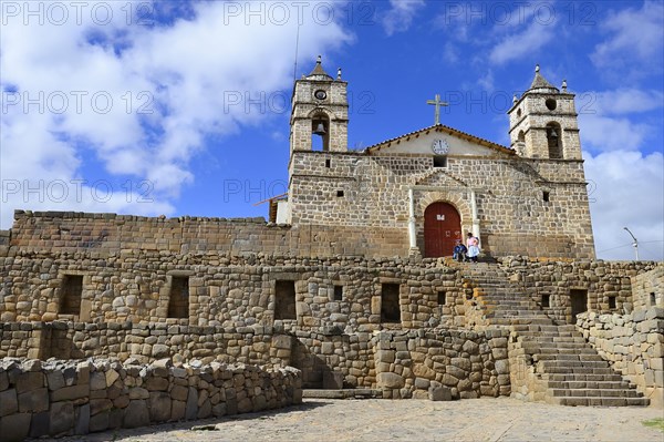 Inca Sun Temple with attached cathedral from the colonial period