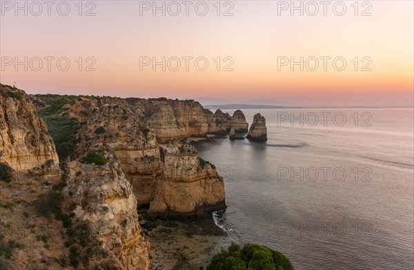 Rugged rocky coast with cliffs of sandstone