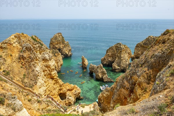 Rugged rocky coast with cliffs of sandstone