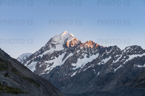 Glaciated peak of Mount Cook